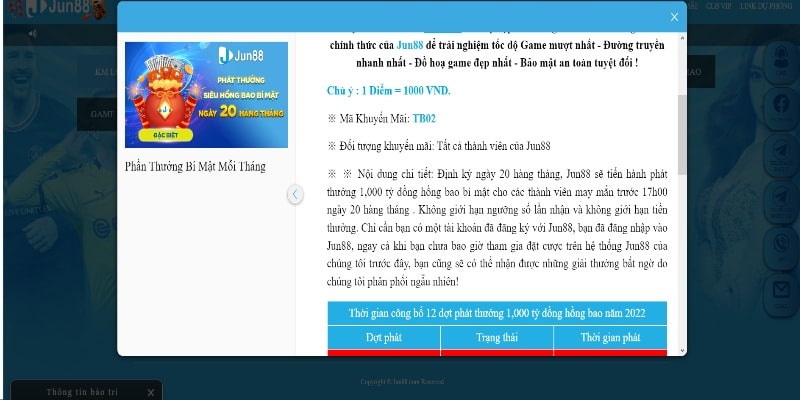 Chương trình khuyến mãi Jun88 dành cho tất cả mọi