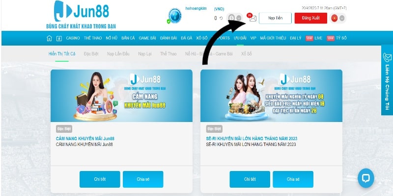 Chăm đọc thông báo nhà cái để nhận thưởng xịn sò